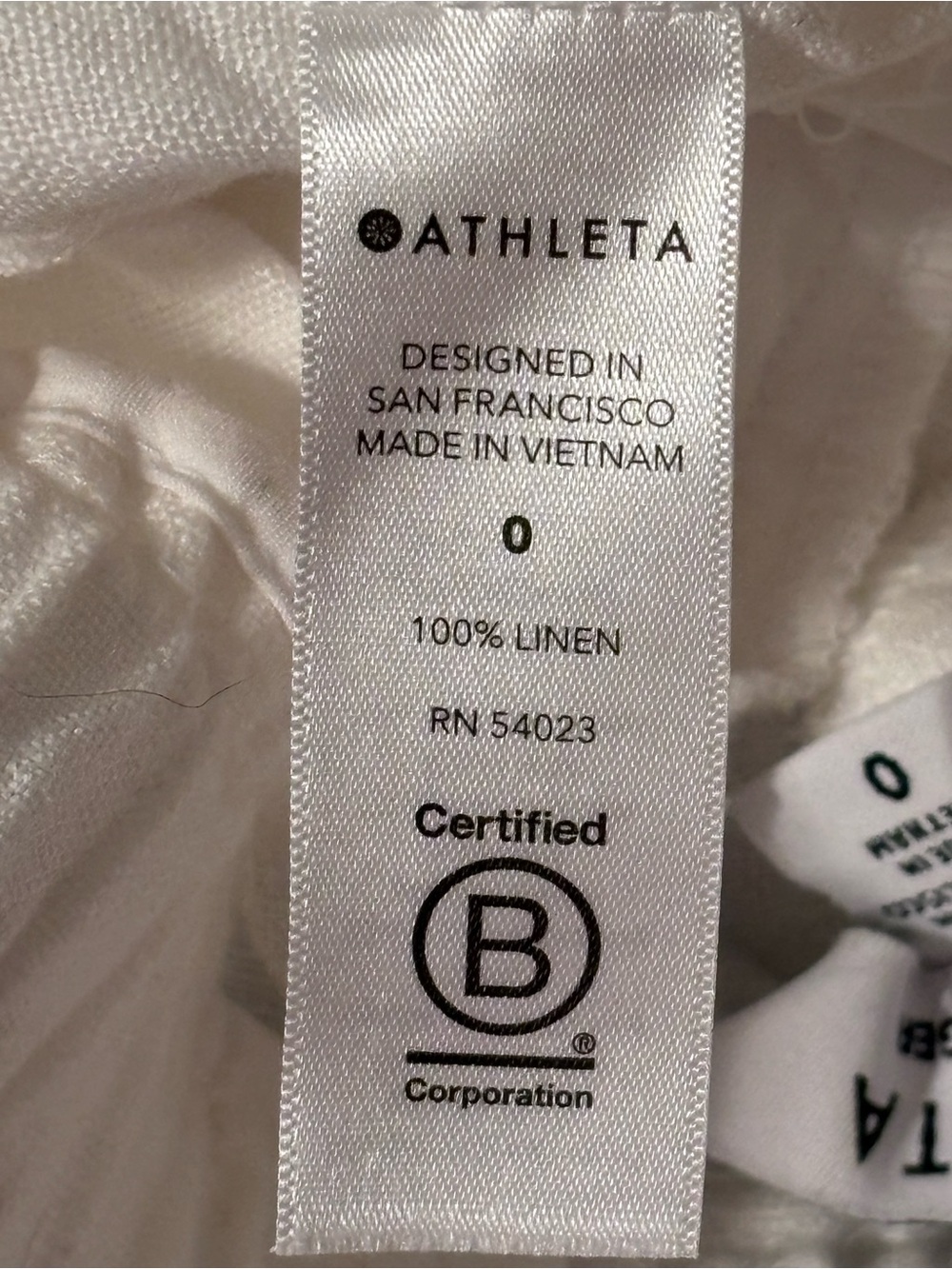 Athleta Women’s Cabo 100% Linen Joggers Size 0 White Lightweight Athleisure - Picture 9 of 9